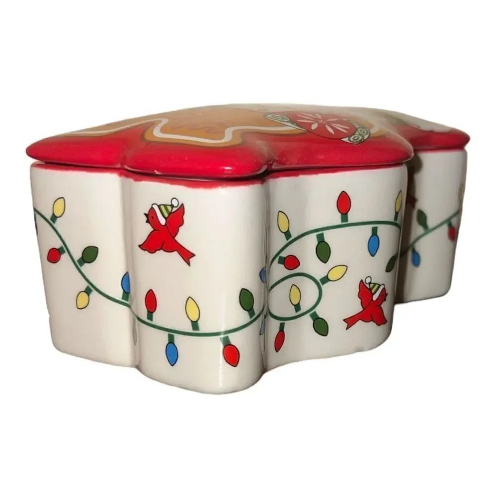 Temptations Bakeware Whimsical 8oz Ramekin Gingerbread Man Mini Loaf Candy Dish